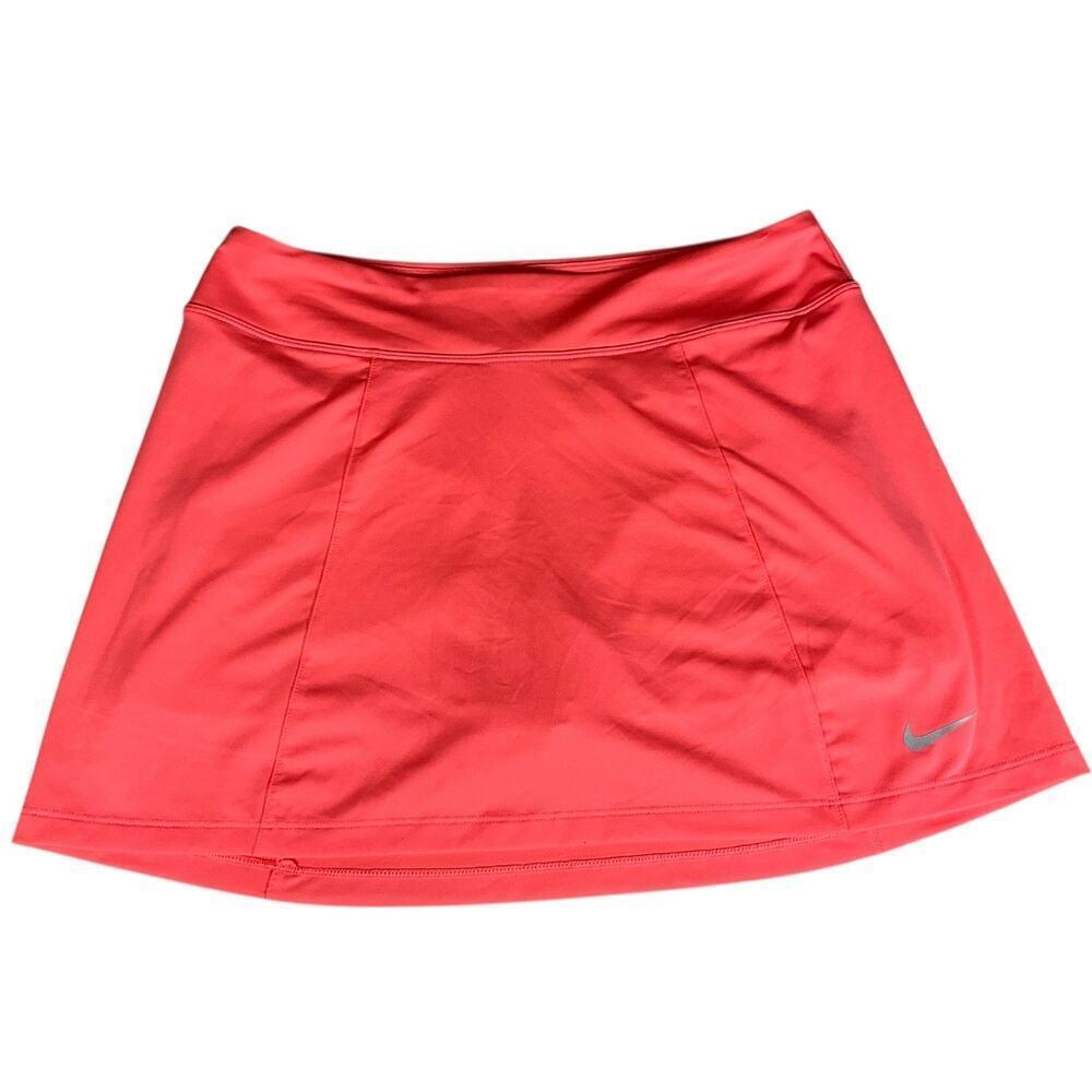 Nike Dri- Fit  Golf/ Tennis Mini Skirt With Built In Shorts Coral Medium Active